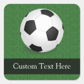 サッカーパーソナライズされたボール スクエアシール (正面)