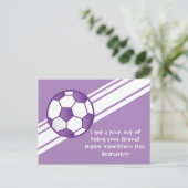サッカーパーソナライズされたボール・バレンタイン・カード シーズンポストカード (スタンド正面)