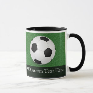 サッカーパーソナライズされたボール マグカップ