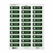 サッカーパーソナライズされたボール ラベル (フルシート)