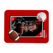 サッカーパーソナライズされたマグネット マグネット (横)