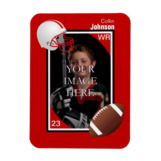 サッカーパーソナライズされたマグネット マグネット (縦)