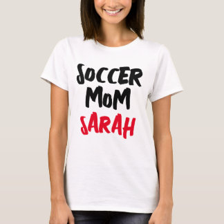 サッカーパーソナライズされたママTシャツ Tシャツ