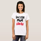 サッカーパーソナライズされたママTシャツ Tシャツ (正面フル)