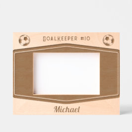 サッカーパーソナライズされたモダンサッカーモノグラムの レーザー彫刻フレーム