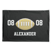 サッカーパーソナライズされたモノグラム名 枕カバー (裏面)