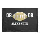 サッカーパーソナライズされたモノグラム名 枕カバー (正面)