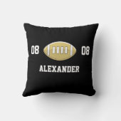 サッカーパーソナライズされたモノグラム名Goチーム クッション (裏面)