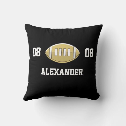 サッカーパーソナライズされたモノグラム名Goチーム クッション (裏面)