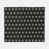 サッカーパーソナライズされたモノグラム名Goチーム フリースブランケット (正面(横))