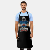 サッカーパーソナライズされたリーグの選手チームのチャンプ エプロン (着用した状態)