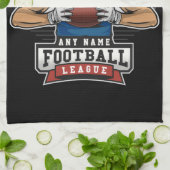 サッカーパーソナライズされたリーグの選手チームのチャンプ キッチンタオル (折り畳み)