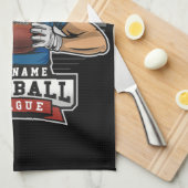 サッカーパーソナライズされたリーグの選手チームのチャンプ キッチンタオル (四つ折り)