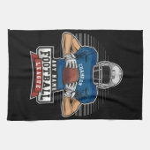 サッカーパーソナライズされたリーグの選手チームのチャンプ キッチンタオル (横)