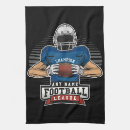 サッカーパーソナライズされたリーグの選手チームのチャンプ キッチンタオル