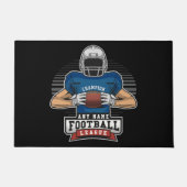 サッカーパーソナライズされたリーグの選手チームのチャンプ ドアマット (正面)