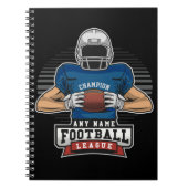 サッカーパーソナライズされたリーグの選手チームのチャンプ ノートブック (正面)