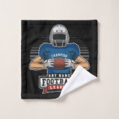 サッカーパーソナライズされたリーグの選手チームのチャンプ バスタオルセット (ウォッシュタオル)