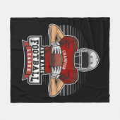 サッカーパーソナライズされたリーグの選手チームのチャンプ フリースブランケット (正面(横))