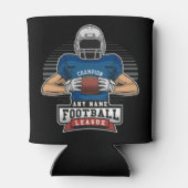 サッカーパーソナライズされたリーグの選手チームのチャンプ 缶クーラー (裏面)