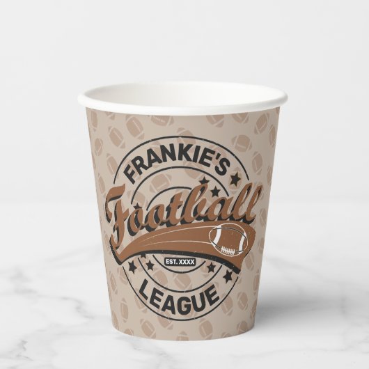 サッカーパーソナライズされたリーグチーム  紙コップ (正面)