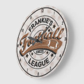 サッカーパーソナライズされたリーグプレーヤーゲーム ラージ壁時計 (傾斜)