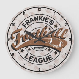 サッカーパーソナライズされたリーグプレーヤーゲーム ラージ壁時計