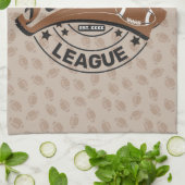 サッカーパーソナライズされたリーグプレーヤーチーム キッチンタオル (折り畳み)