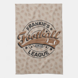 サッカーパーソナライズされたリーグプレーヤーチーム キッチンタオル