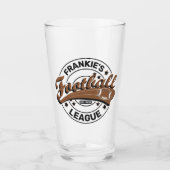 サッカーパーソナライズされたリーグプレーヤーチーム タンブラーグラス (正面)