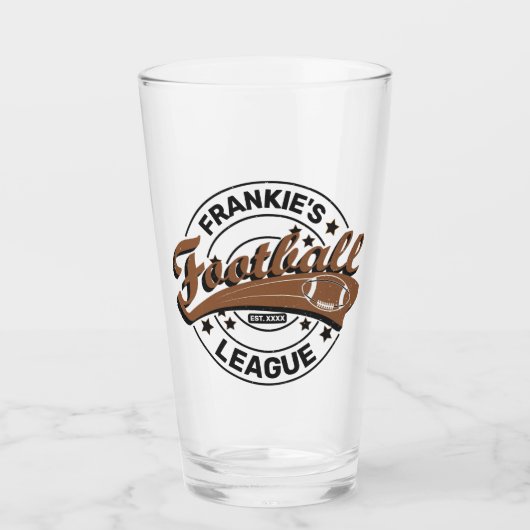 サッカーパーソナライズされたリーグプレーヤーチーム タンブラーグラス (正面)