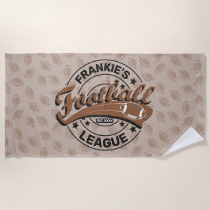 サッカーパーソナライズされたリーグプレーヤーチーム ビーチタオル