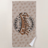 サッカーパーソナライズされたリーグプレーヤーチーム ビーチタオル (正面)