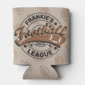 サッカーパーソナライズされたリーグプレーヤーチーム 缶クーラー (裏面)