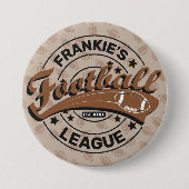 サッカーパーソナライズされたリーグプレーヤーチーム 缶バッジ (正面)