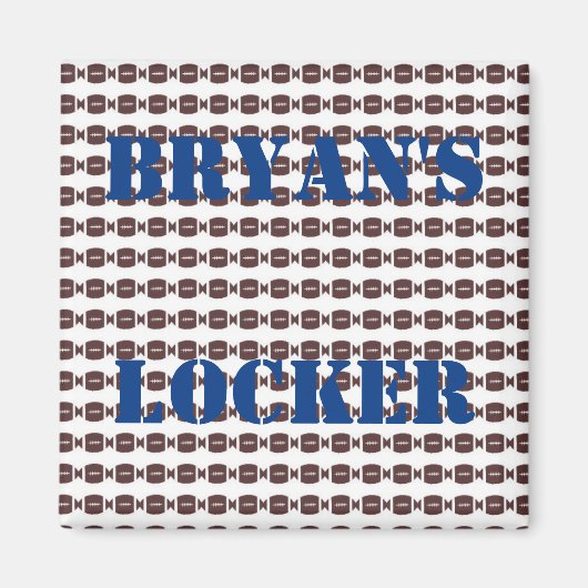 サッカーパーソナライズされたロッカー マグネット (正面)