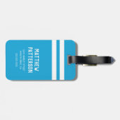 サッカーパーソナライズされた不機嫌 |サッカーのブルートラベル ラゲッジタグ (裏面横)