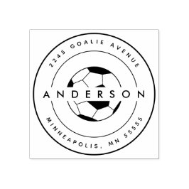 サッカーパーソナライズされた名競技 ラバースタンプ