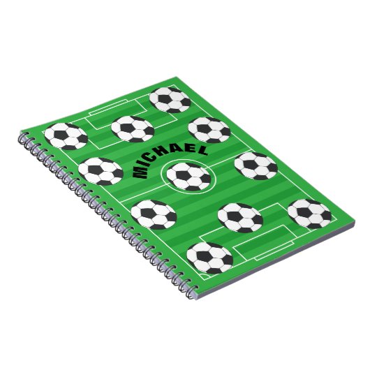 サッカーパーソナライズされた場 ノートブック (右側)