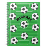 サッカーパーソナライズされた場 ノートブック (正面)