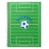 サッカーパーソナライズされた場 ノートブック (正面)