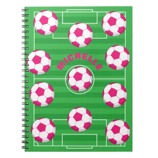 サッカーパーソナライズされた場 ノートブック (正面)