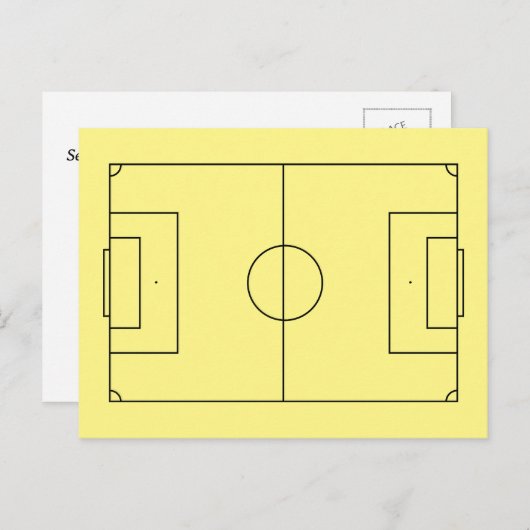 サッカーパーソナライズされた場 ポストカード (正面/裏面)