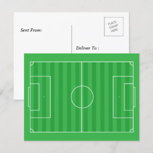 サッカーパーソナライズされた場 ポストカード