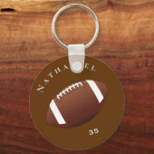 サッカーパーソナライズされた愛好家の写真と文字 キーホルダー (正面)