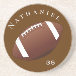 サッカーパーソナライズされた愛好家の写真と文字 コースター