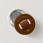 サッカーパーソナライズされた愛好家の写真と文字 缶バッジ (正面&裏面)