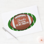 サッカーパーソナライズされた感謝ステッカー 楕円形シール (封筒)