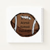 サッカーパーソナライズされた手帳 ノートブック (裏面)