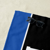 サッカーパーソナライズされた王室のの選手の名前（青） ビーチタオル (インサイチュ)